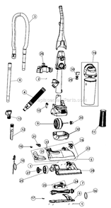 Page A Diagram and Parts List for M088150  Dirt Devil Upright Vacuum